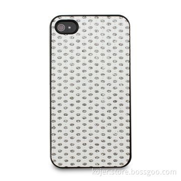 Mobile Phone Case for Apple's iPhone 4, Made of PC and PU Material, Shiny Pattern Design